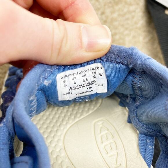 Keen Blue/White Uneek Sport Sandals Women's Size 6 Bungee Cinch Closure EUC - Picture 8 of 10